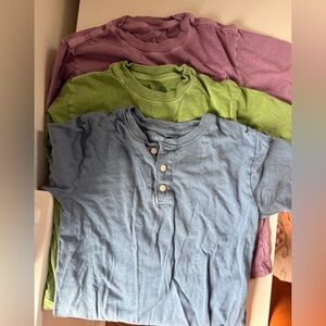 Crewcuts Short-Sleeve Henley Tees in Blue, Green, Plum
